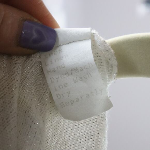 CP Shades White Sparkle Linen XL Tank Top and Scarf Shawl Wrap - Picture 12 of 13